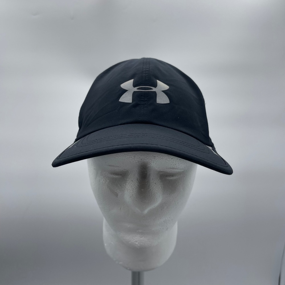 Under Armour 1305003 OSFA Black Running Hat Reflective Performance Strapback Cap